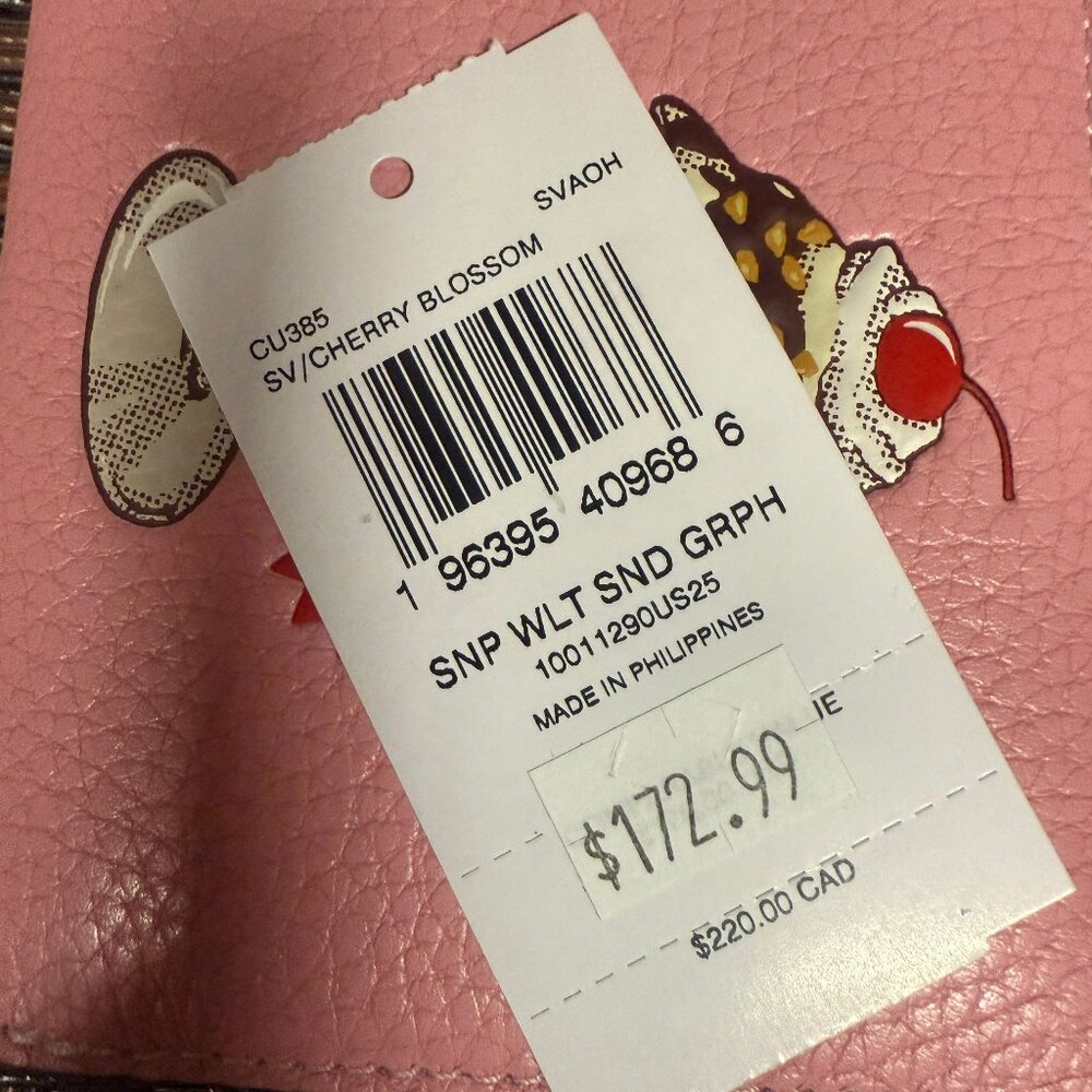 coach Snap Wallet With Sundae Graphic cu385 - Picture 6 of 6